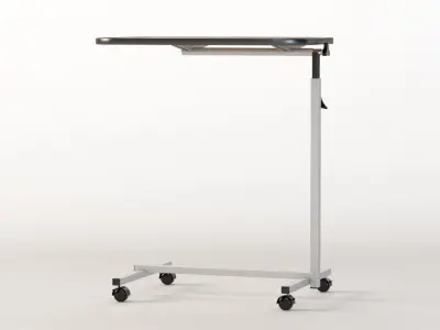 Swivel Tilt Top Hospital Rolling Tray Table 3D model