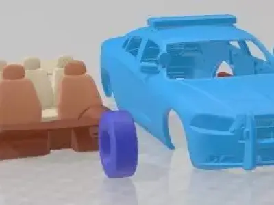 Dodge Charger Police 2011 Printable Car 3D print model