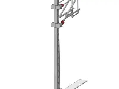 Catenery Pole Double Hanger Type C 1-87 FDM 3D print model