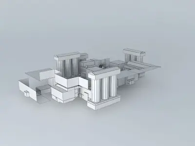 Industrial egyptian temple Free 3D model