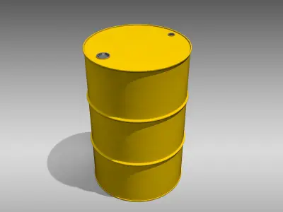 Oil Barrel Low-poly 3D model 16