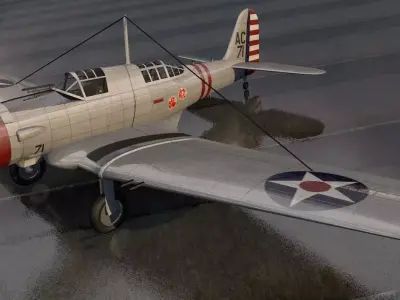 Northrop A-17A Nomad 3D model