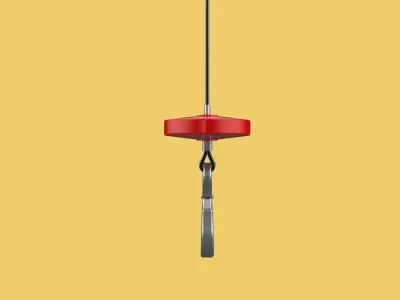 LIFTING CRANE EYE HOOK ELECTRIC HOIST WIRE ROPE SLING CABLE TON 3D model