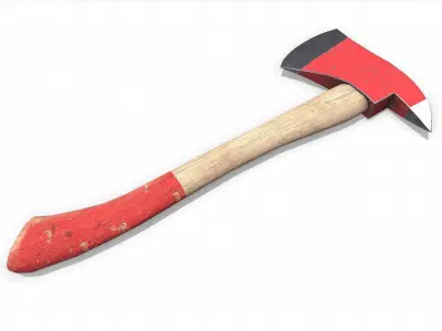 Fire Axe Low-poly PBR Free low-poly 3D model