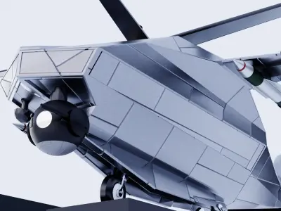 Unmanned helicopter Free 3D model