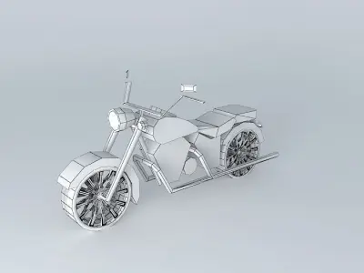 Fire Red Chopper Free 3D model