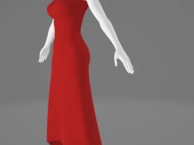 Woman Clothing A-Pose 526 Low-poly 3D model