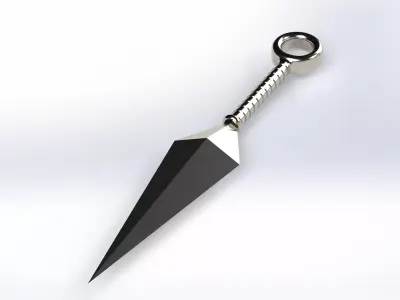 Low Poly Metal Kunai  Ninja Throwing Knife  Game Ready Low-poly 3D model