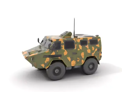 Camo Armored Vehicle model pack Low-poly 3D model by vfxcgartist