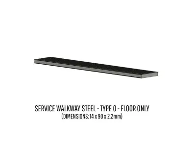 DET-0024 Service walkways steel H0-scale 26 items 3D print model