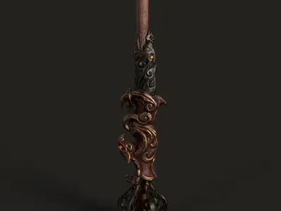 Combat Staff 03 V2 Low-poly 3D model