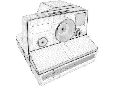 Vintage Polaroid Camera 3D model