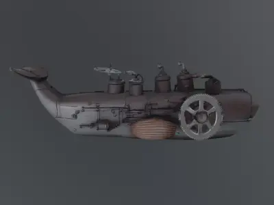 steampunk submarine Free 3D model