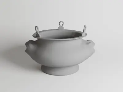 Antique Copper Pot 3D model
