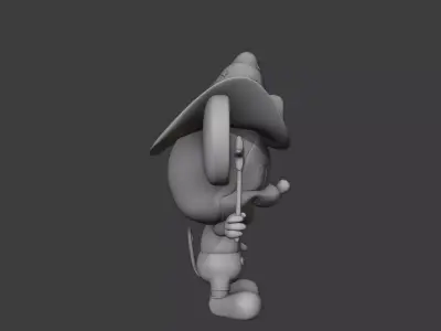 Halloween wizard mickey mouse 01 3D print model