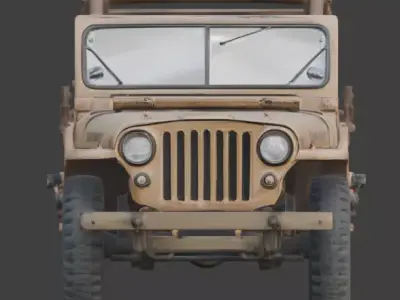 Wild West Sheriff Patrol Jeep 3d Low-poly 3D model