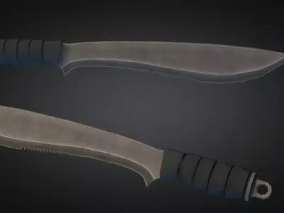 Machete knife Low-poly 3D model purchase