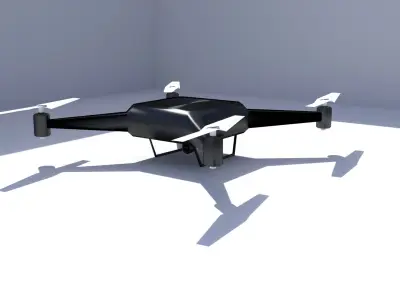 Stylized drone-game ready-blender fbx Low-poly 3D model