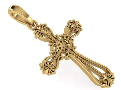 CROSS PENDANT CR68 3D print model