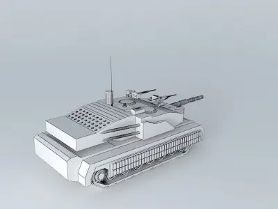 Tank model british armoured 3D model