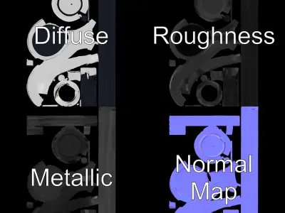 Stethoscope Model Pack for Medical and Educational Visuals Low-poly 3D model