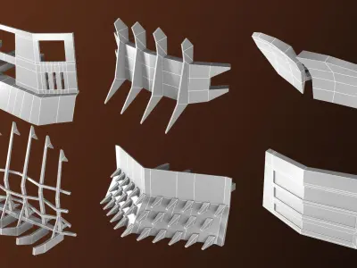 30 apocalypse guard base mesh Low-poly 3D model