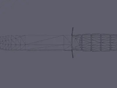 US Military Knife Low-poly 3D model