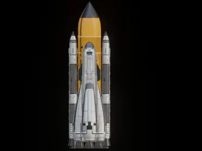 Rocket launch 3D model by BROhere