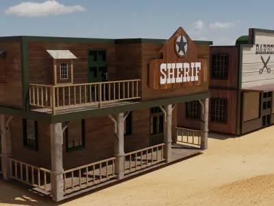 Western Town 3D model