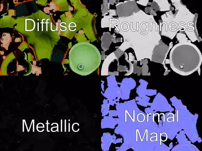 Green Cadet Character model pack Low-poly 3D model