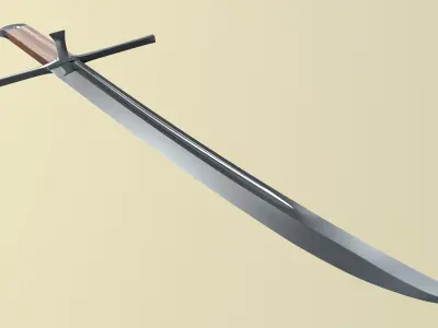 Kriegsmesser or Messer - Historical German Sword Low-poly 3D model