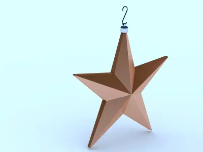 Christmas Star and Tree Topper 3D model