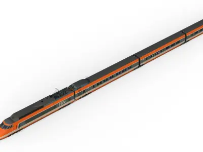 TGV high speed train 3D model
