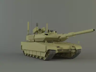 Leopard 2 military tank 3D model