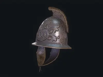 Helmet of Gladiator Low-poly 3D model