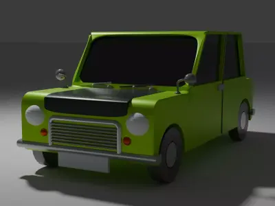 Stylized Low Poly Car 3D Model  Low-poly 3D model