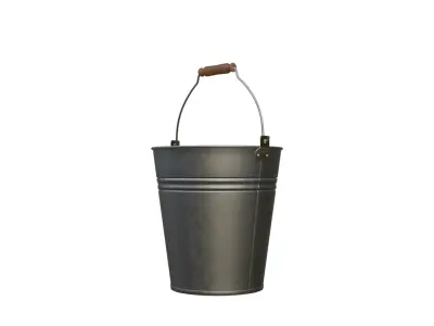 Steel Metal Bucket 3D model