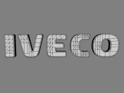 Iveco Logo Not Textured Free low-poly 3D model
