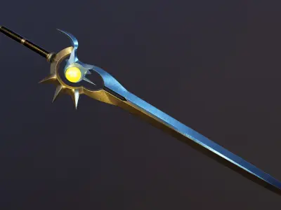 Twilight Sword Low-poly 3D model