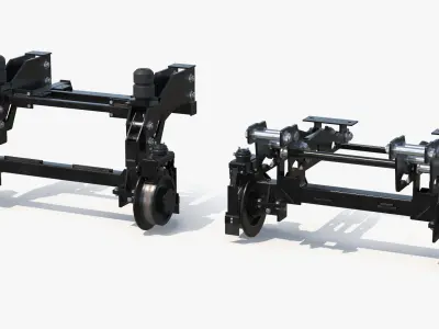  Hi-Rail Gear Rail Wheel Attachment System Set 