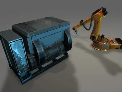 Industrial machines Low-poly 3D model purchase