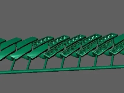 Grommet Link Chain  Industrial Style  - Jewelry CAD Design 3D print model