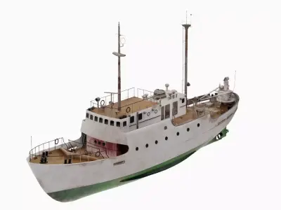 Fishing boat Low-poly 3D model by Charlie2000 from CGTrader
