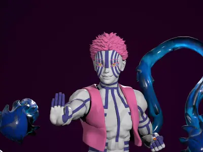 Akaza anime figurine 3D print model