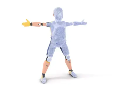 Dapper Crash Test Dummy model pack Low-poly 3D model