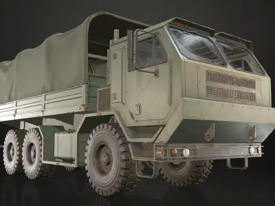 Military Truck V1 - Cargo Low-poly 3D model