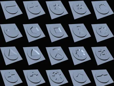 20 Bolt VDM and IMM Brushes Vol 4 3D model