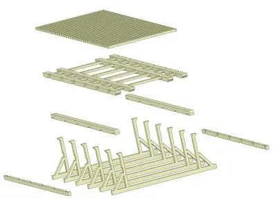 Small wooden bridge 1-87 FDM 3D print model