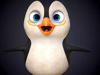 Penguin Low-poly 3D model buy