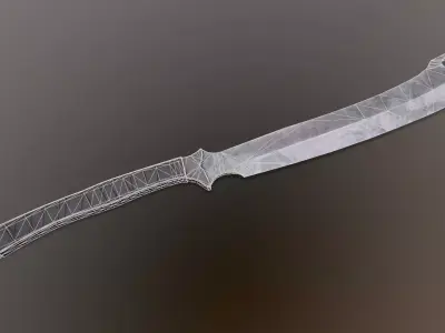 Post-Apocalyptic Cleaver Low-poly 3D model